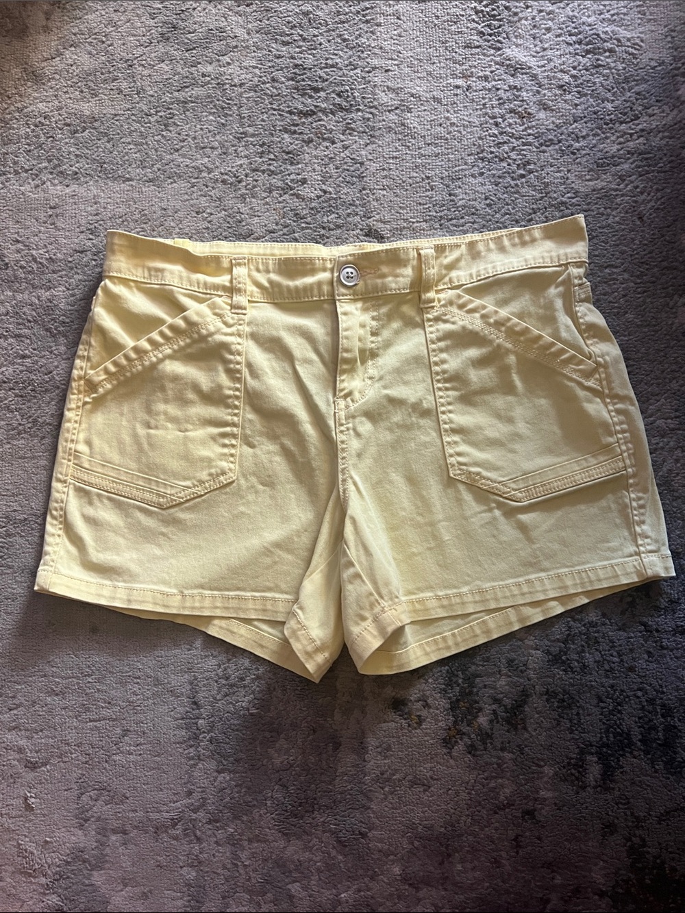 Supplies Women's Pale Yellow Denim Pocket Shorts